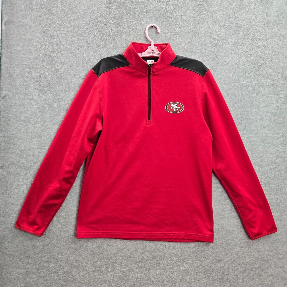 San Francisco 49ers Men Sweatshirt M Red NFL‎ Team Apparel SF Logo Long Sleeve